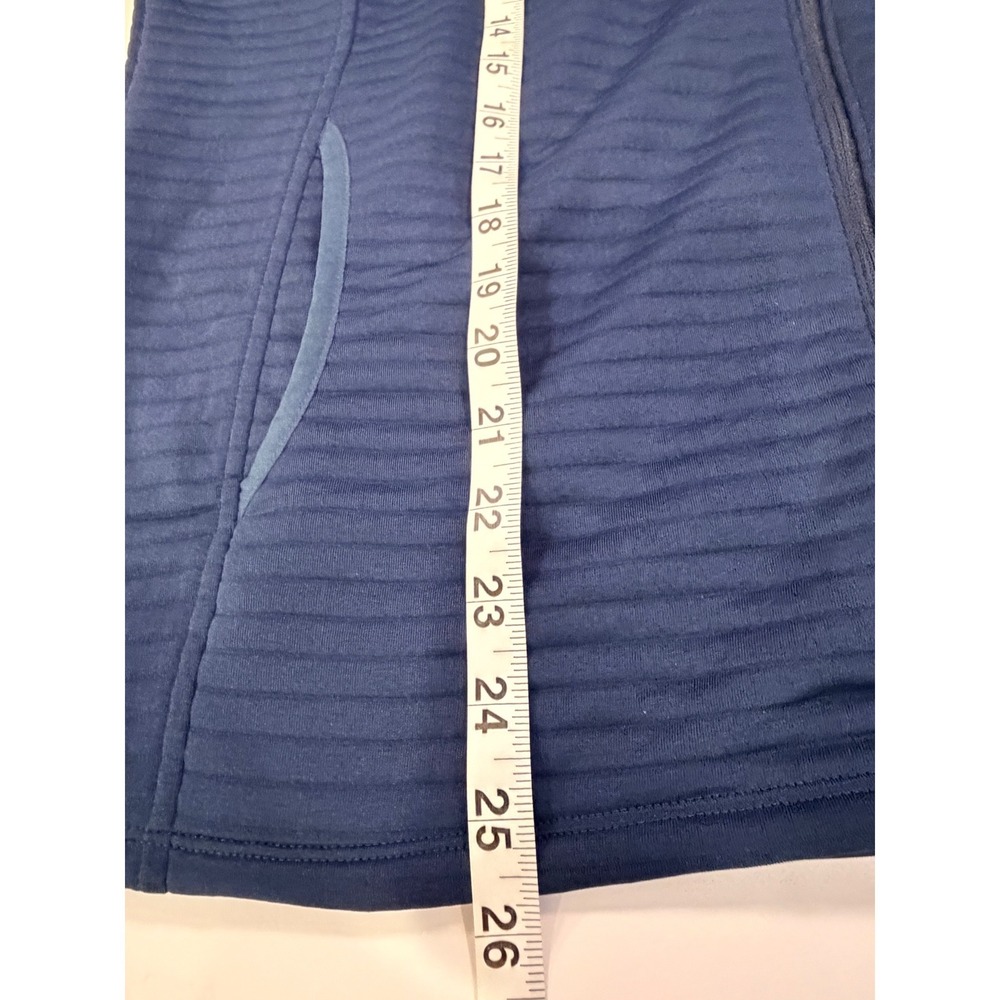 LL Bean Navy Blue Quilted Full Zip Vest Womens XL Petite 517114 Ribbed Texture - Picture 5 of 8